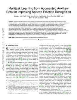 Multitask Learning from Augmented Auxiliary Data for Improving Speech
  Emotion Recognition