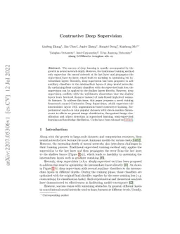 Contrastive Deep Supervision