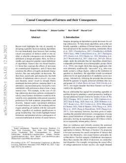 Causal Conceptions of Fairness and their Consequences