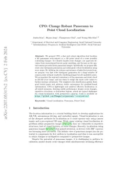 CPO: Change Robust Panorama to Point Cloud Localization