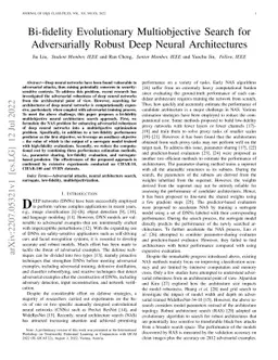 Bi-fidelity Evolutionary Multiobjective Search for Adversarially Robust
  Deep Neural Architectures