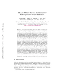 HEAD: HEtero-Assists Distillation for Heterogeneous Object Detectors