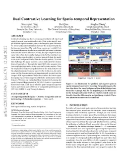 Dual Contrastive Learning for Spatio-temporal Representation