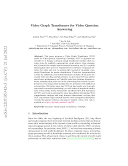 Video Graph Transformer for Video Question Answering