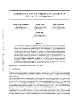 Rethinking gradient weights' influence over saliency map estimation