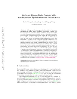 Occluded Human Body Capture with Self-Supervised Spatial-Temporal Motion
  Prior