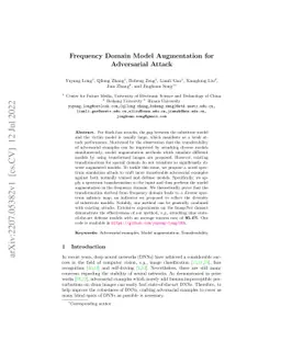 Frequency Domain Model Augmentation for Adversarial Attack