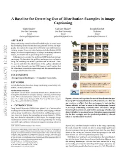 A Baseline for Detecting Out-of-Distribution Examples in Image
  Captioning