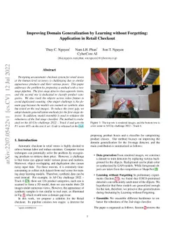 Improving Domain Generalization by Learning without Forgetting:
  Application in Retail Checkout