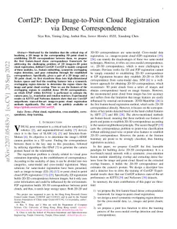 CorrI2P: Deep Image-to-Point Cloud Registration via Dense Correspondence