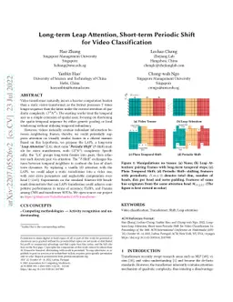 Long-term Leap Attention, Short-term Periodic Shift for Video
  Classification