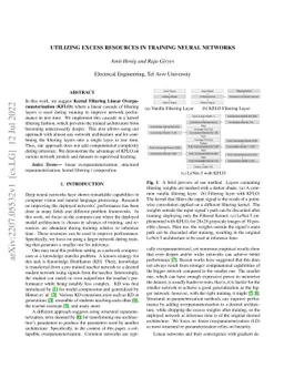 Utilizing Excess Resources in Training Neural Networks