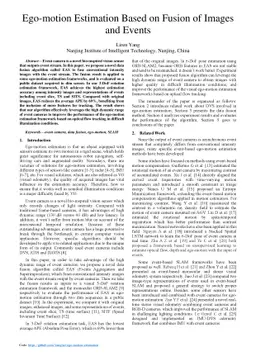 Ego-motion Estimation Based on Fusion of Images and Events