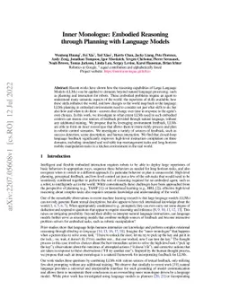 Inner Monologue: Embodied Reasoning through Planning with Language
  Models