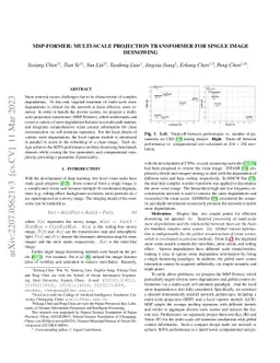 MSP-Former: Multi-Scale Projection Transformer for Single Image
  Desnowing
