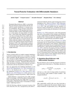 Neural Posterior Estimation with Differentiable Simulators