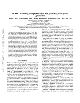 DGPO: Discovering Multiple Strategies with Diversity-Guided Policy
  Optimization