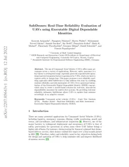 SafeDrones: Real-Time Reliability Evaluation of UAVs using Executable
  Digital Dependable Identities