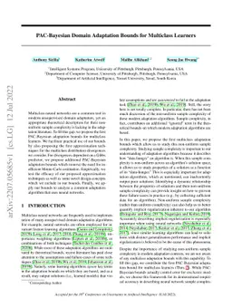 PAC-Bayesian Domain Adaptation Bounds for Multiclass Learners
