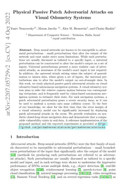 Physical Passive Patch Adversarial Attacks on Visual Odometry Systems