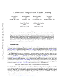 A Data-Based Perspective on Transfer Learning