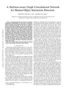 A Skeleton-aware Graph Convolutional Network for Human-Object
  Interaction Detection