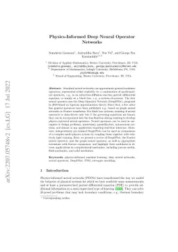 Physics-Informed Deep Neural Operator Networks