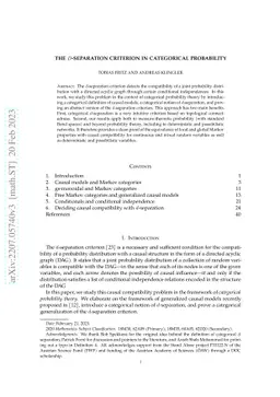 The d-separation criterion in Categorical Probability