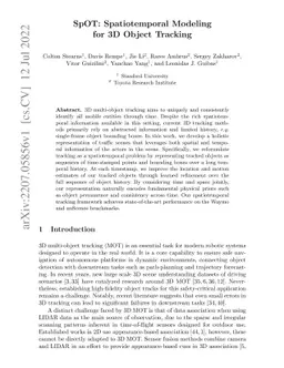 SpOT: Spatiotemporal Modeling for 3D Object Tracking