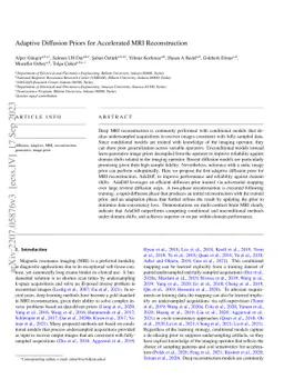 Adaptive Diffusion Priors for Accelerated MRI Reconstruction