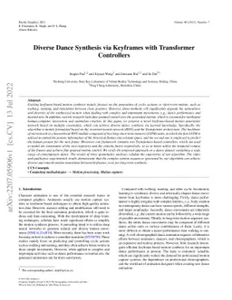 Diverse Dance Synthesis via Keyframes with Transformer Controllers