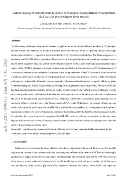 Virtual sensing of subsoil strain response in monopile-based offshore
  wind turbines via Gaussian process latent force models