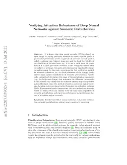Verifying Attention Robustness of Deep Neural Networks against Semantic
  Perturbations