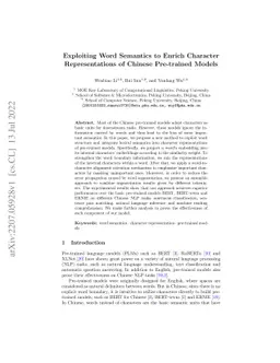 Exploiting Word Semantics to Enrich Character Representations of Chinese
  Pre-trained Models