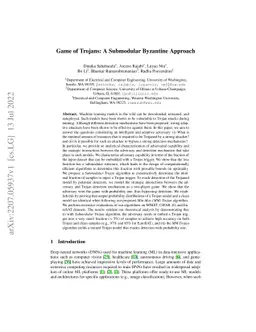 Game of Trojans: A Submodular Byzantine Approach