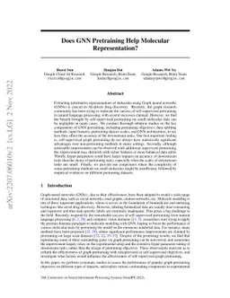 Does GNN Pretraining Help Molecular Representation?