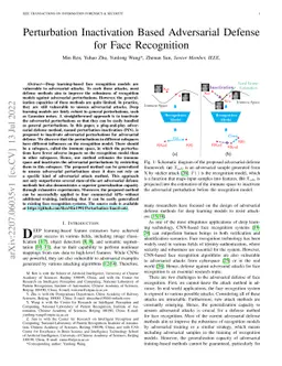Perturbation Inactivation Based Adversarial Defense for Face Recognition