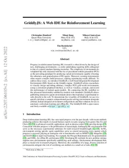 GriddlyJS: A Web IDE for Reinforcement Learning