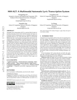 MM-ALT: A Multimodal Automatic Lyric Transcription System