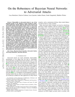 On the Robustness of Bayesian Neural Networks to Adversarial Attacks