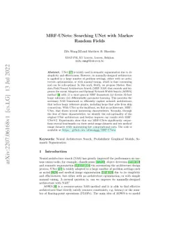MRF-UNets: Searching UNet with Markov Random Fields