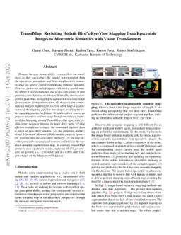 Trans4Map: Revisiting Holistic Bird's-Eye-View Mapping from Egocentric
  Images to Allocentric Semantics with Vision Transformers