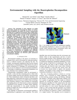 Environmental Sampling with the Boustrophedon Decomposition Algorithm