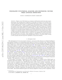 Stochastic Functional Analysis and Multilevel Vector Field Anomaly
  Detection