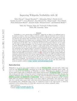 Improving Wikipedia Verifiability with AI