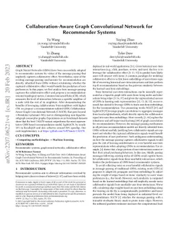 Collaboration-Aware Graph Convolutional Network for Recommender Systems
