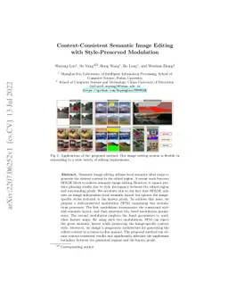 Context-Consistent Semantic Image Editing with Style-Preserved
  Modulation