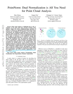 PointNorm: Dual Normalization is All You Need for Point Cloud Analysis