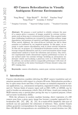 6D Camera Relocalization in Visually Ambiguous Extreme Environments