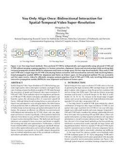 You Only Align Once: Bidirectional Interaction for Spatial-Temporal
  Video Super-Resolution